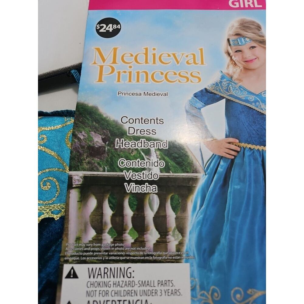 NWT Girls Medieval Princess Goodmark Halloween Costume Size M (8-10) - Picture 2 of 8